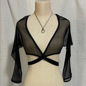 SOLD🚫 Black Sheer Crop Top